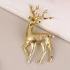 1 Pcs Christmas Elk Plastic Golden Cake Topper Dessert Decoration Children Gift