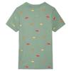 T-shirt pour enfants avec manches courtes kaki 92/104/116/128/140
