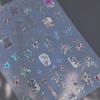 Gold Crown Scepter Trimmed Baroque Frames Sparkling Gemstone Elegant 5D Nail Art Sticker Self Adhesive Decoration Manicure Decal