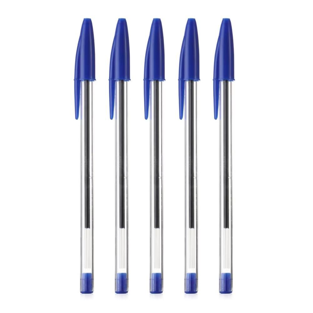 5PCS Quick-drying Ballpoint Pen Black/Blue/Red Ink Signature Pens Simple Neutral Pen Student Test