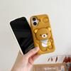 Подходит для iphone16 горячая распродажа милый мультяшный держатель 3D трехмерный силиконовый легкий рюкзак медведь противоударный мягкий чехол для телефона