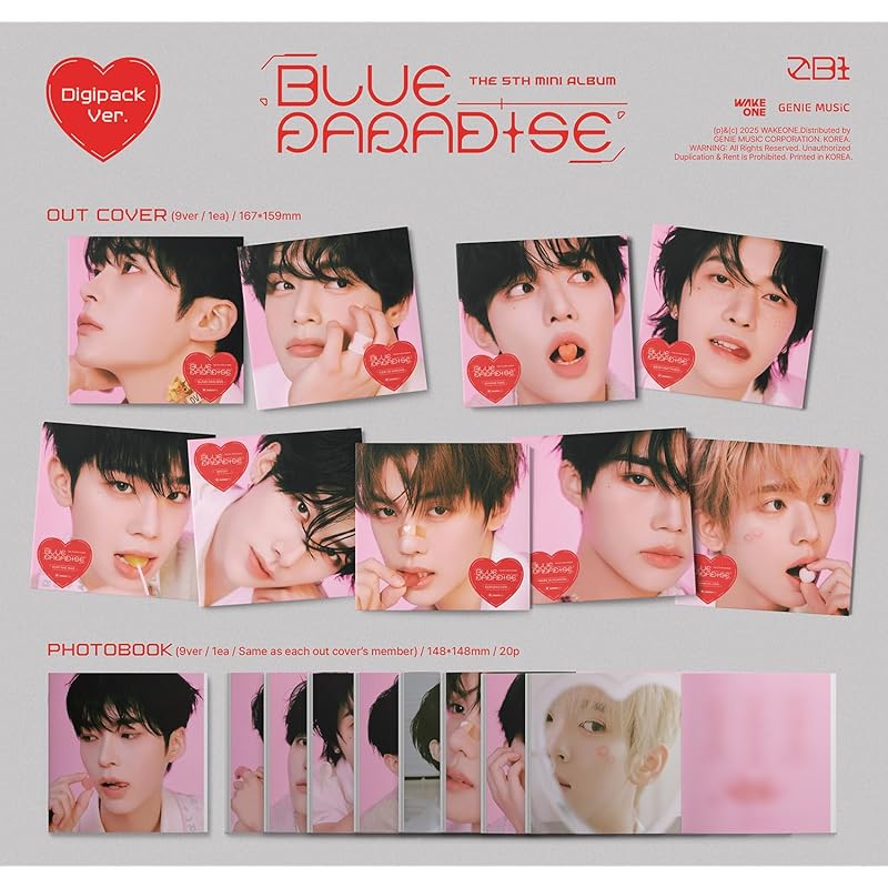 ZEROBASEONE 5th Mini Album BLUE PARADISE (Digipack ver.) Member selection digipak Zebewan ZB1 (Park Gun-wook/PARK GUNWOOK)