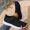 Fashionable and Lightweight Flat Sports Shoes for Women, New Summer Round Toe Mesh Breathable Soft-soled Single Shoes