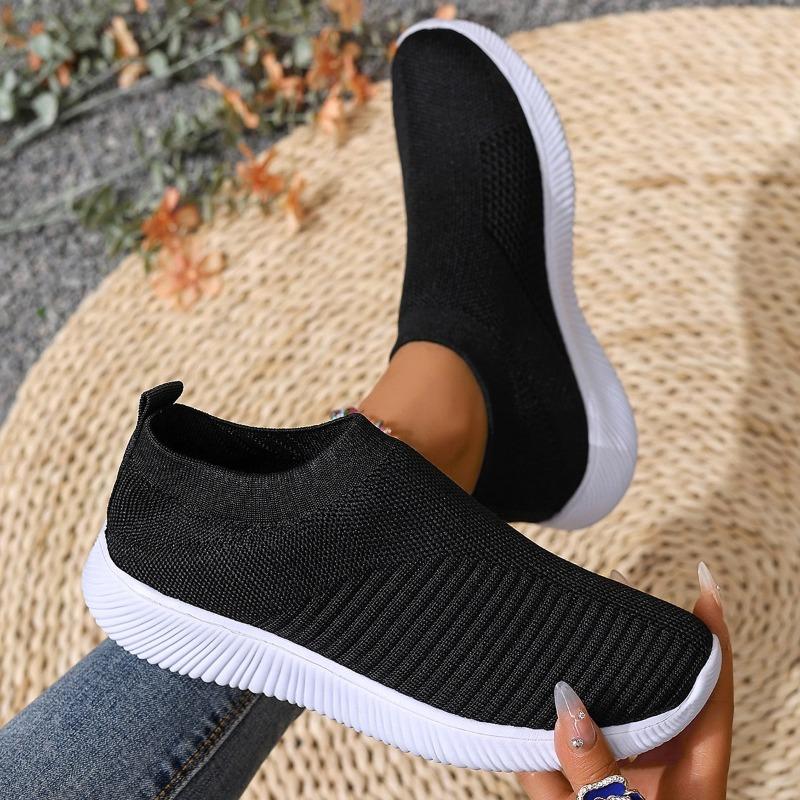 Fashion Fashionable and Lightweight Flat Sports Shoes for Women, New Summer Round Toe Mesh Breathable Soft-soled Single Shoes