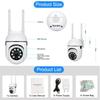 5Pcs 5MP WiFi Camera 2.4G Security Surveillance PTZ IR Night Vision Motion Detection Home Security Camera with 2 Antennas for Child