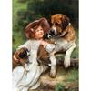 Diamond Painting Dog Girl Diamond Embroidery Girl with Dog
