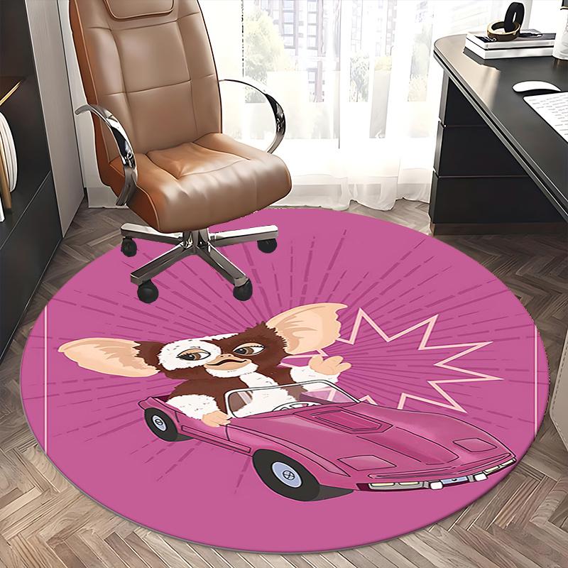 Gizmo,Pink Car Chair mat Round Rug Office carpet, Non slip, Suitable for Living Rooms, Bedrooms,Decor1205866a