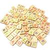 100Pcs Wooden Letter Alphabet Scrabble Number English Words Kids Educational Toy