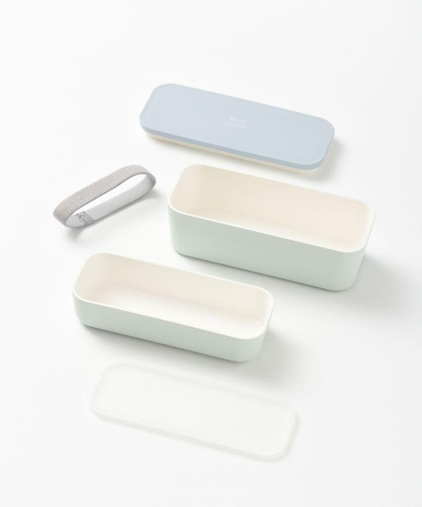 BRUNO Yamanaka Lacquer Lunch Dishwasher and Microwave No Size Two-Tier Box, Two-Tone, Safe, Gray, Included, RBHK013-GY