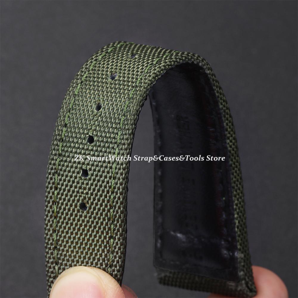 Нейлоновый холщовый ремешок для часов для IWC Pilot 20 мм 21 мм 22 мм Водонепроницаемый спортивный браслет Ремешок для часов из коровьей кожи Мужской Женский Браслет для часов