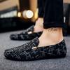 Men's Loafers Comfortable Flat Casual Shoes Men Breathable Slip-On Soft Leather Driving Shoes Moccasins Chaussure Hommes Canvas