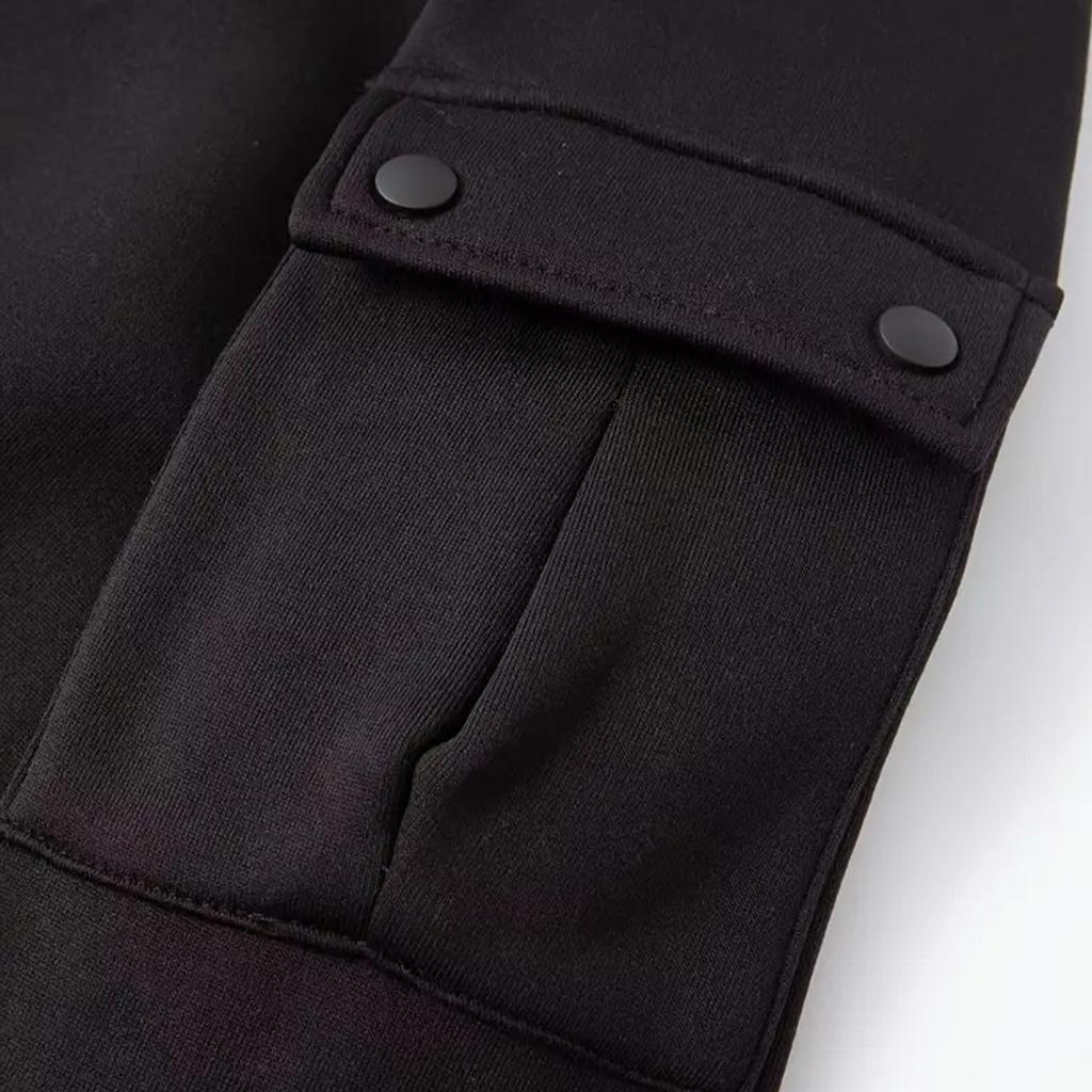 Men's Sweatshirt Hoodie Half Zipper Arm Pocket Cardigan Men's Sports Large Size Casual Hoodie