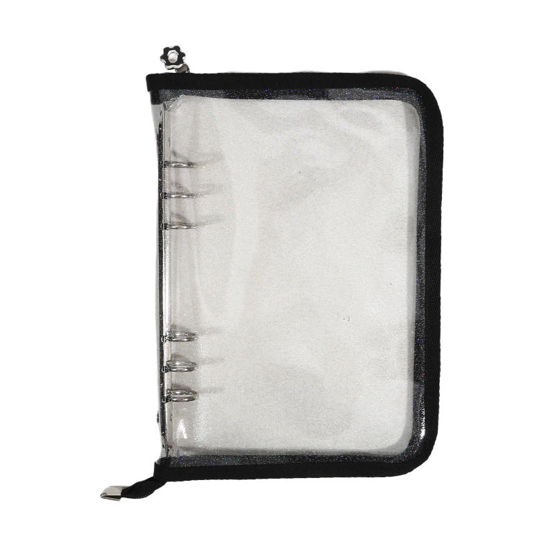 A5 6 Ring Binder Notebook with Zipper Pockets Photocard Holder Binder Sleeves Book Polaroid Small Card Photo Album Card Binder Pack