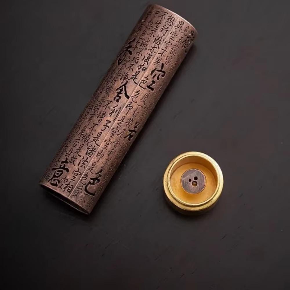 Цилиндрический держатель для благовоний ручной работы из цинкового сплава, украшения из цинкового сплава, благовония Zen