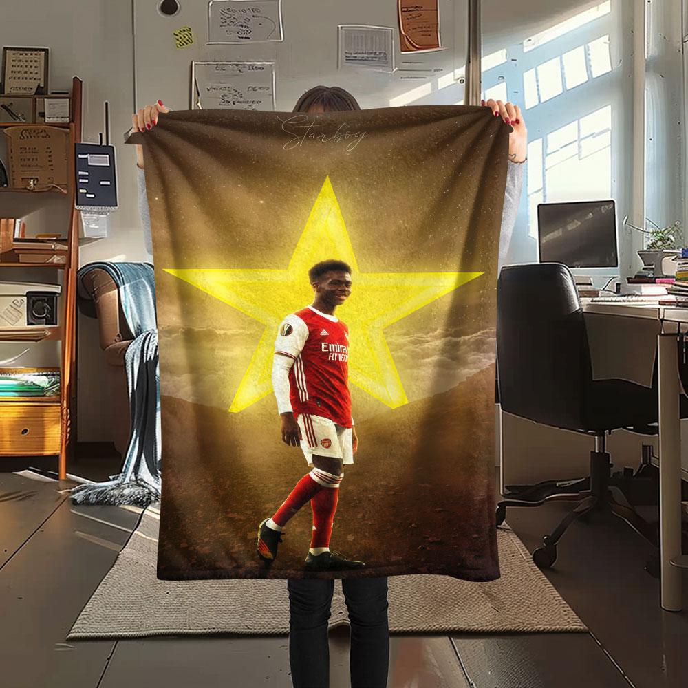 Bukayo Saka Force Blanket, High quality Comfortable for All Seasons, Home Decor, Warmth and Comfort