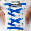 Press Lock Shoe Laces Without Ties Gradient Flat Elastic Laces Sneakers Kids Adult 8MM Width No Tie Shoelaces Shoes Accessories NO.8