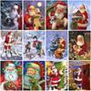 DIY Santa Claus 5D Diamond Painting Full Round Drill Snowman Mosaic Diamond Embroidery Cross Stitch Home Decor Christmas Gift