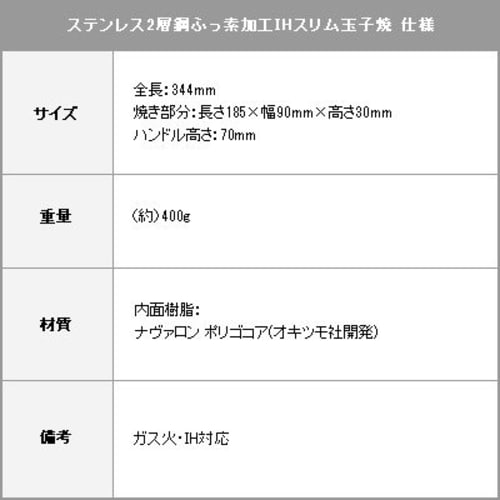 [Omelette Frying Pan, IH Cookware Compatible] IH Slim Omelette Frying Pan, 9 X 18cm (B274)