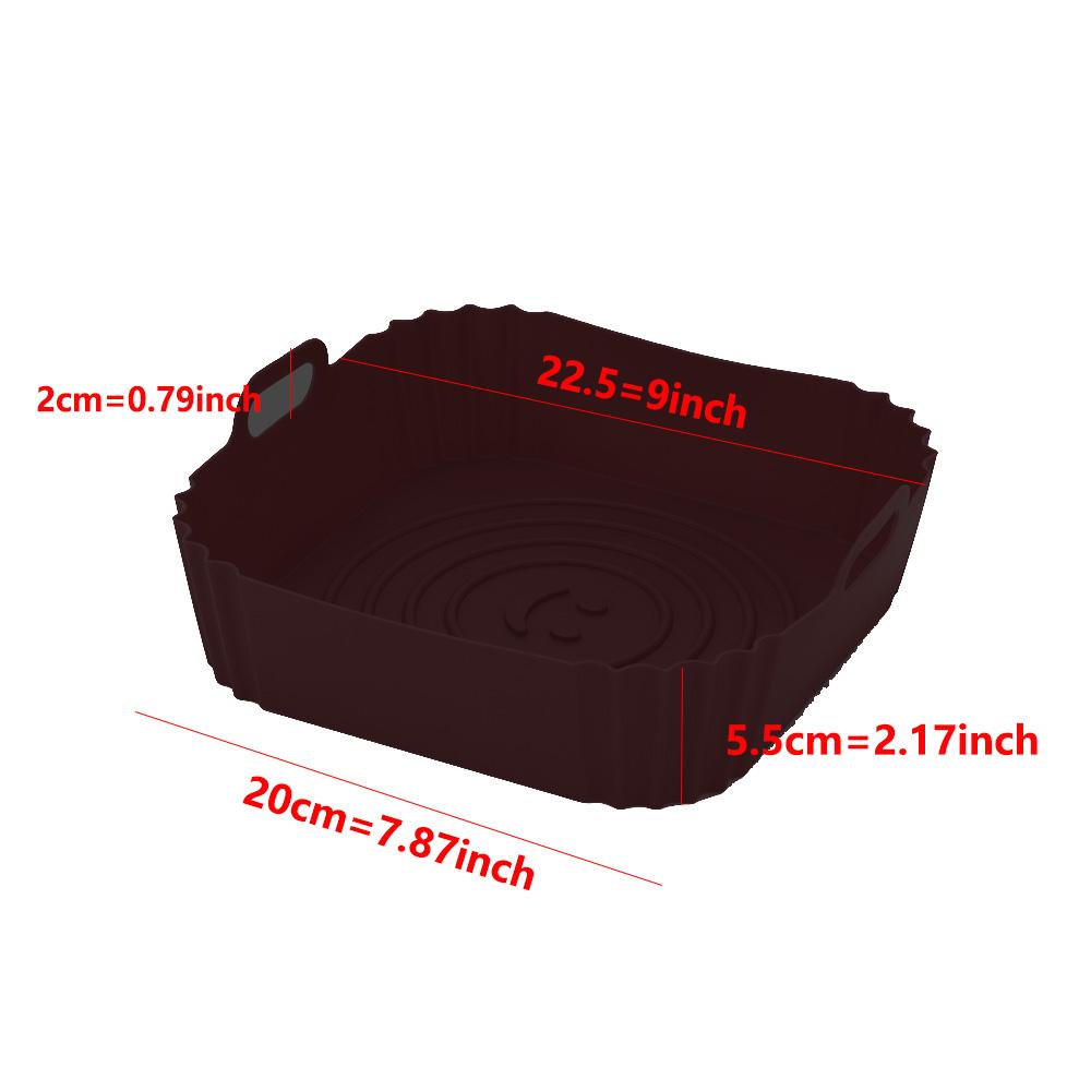 1PC 22cm Reusable Airfryer Pan Liner Accessories Silicone Air Fryers Oven Baking Tray Pizza Fried Chicken Airfryer Silicone Basket