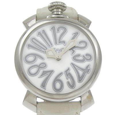 Manure Watches 5020.8 WhiteDial Stainless Steel/leather Quartz Analog Display Unisex Used
