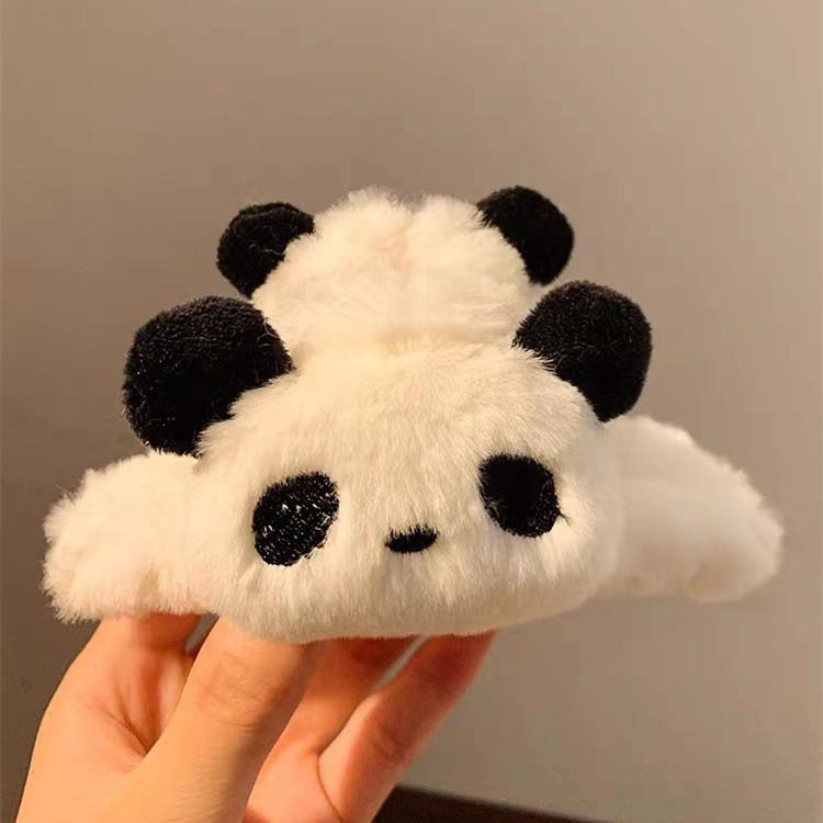 Зимние заколки для волос кролика с когтями. Удобные большие заколки для волос. Красивые однотонные заколки из кроличьей шерсти. Модные головные уборы.