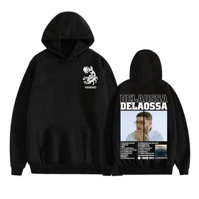Хип-хоп исполнитель Delaossa Тур в поддержку альбома 2025 Мерч Худи Мужские Женские Харадзюку Хип-Хоп Поп-музыка Толстовки Повседневный Комфорт Оверсайз Худи