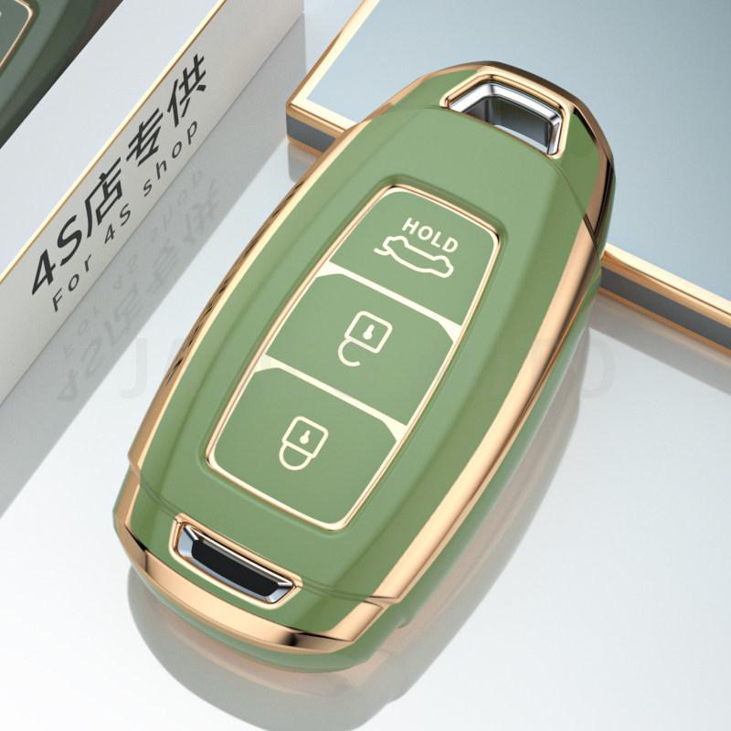Чехол-брелок из ТПУ с 3 кнопками для Hyundai Palisade Grandeur Azera Elantra Gt Kona, защитная накладка на пульт ДУ из ТПУ, аксессуары