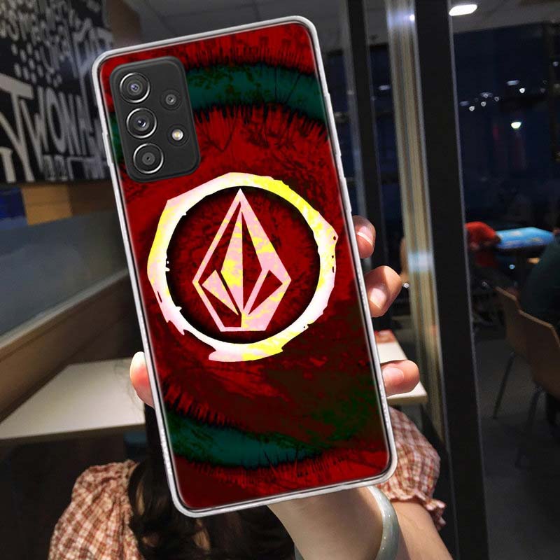 Чехол для телефона Volcom с логотипом для Samsung A54 A57 A37 A17 A14 A15 A12 A24 A34 A55 A35 A25 A52S A07 A05S A04S A22 A32 A72 Galaxy Note 20