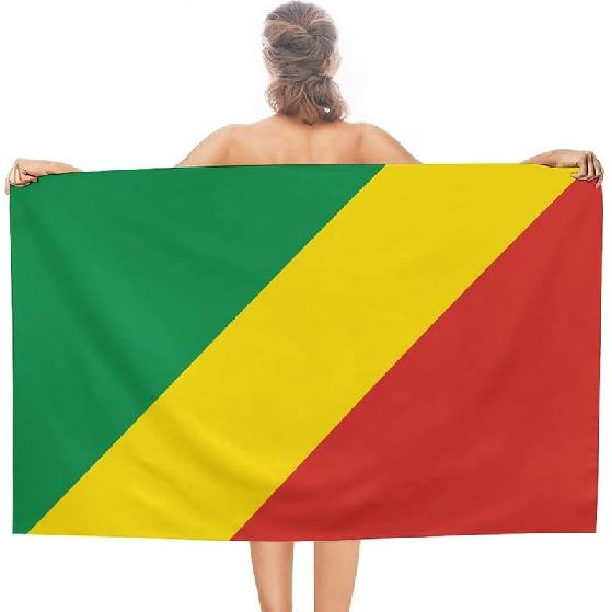 Пляжное полотенце с кубинским флагом, Очень мягкое ультратонкое впитывающее пляжное полотенце большого размера для путешествий, Быстросохнущее двухстороннее махровое полотенце для мужчин