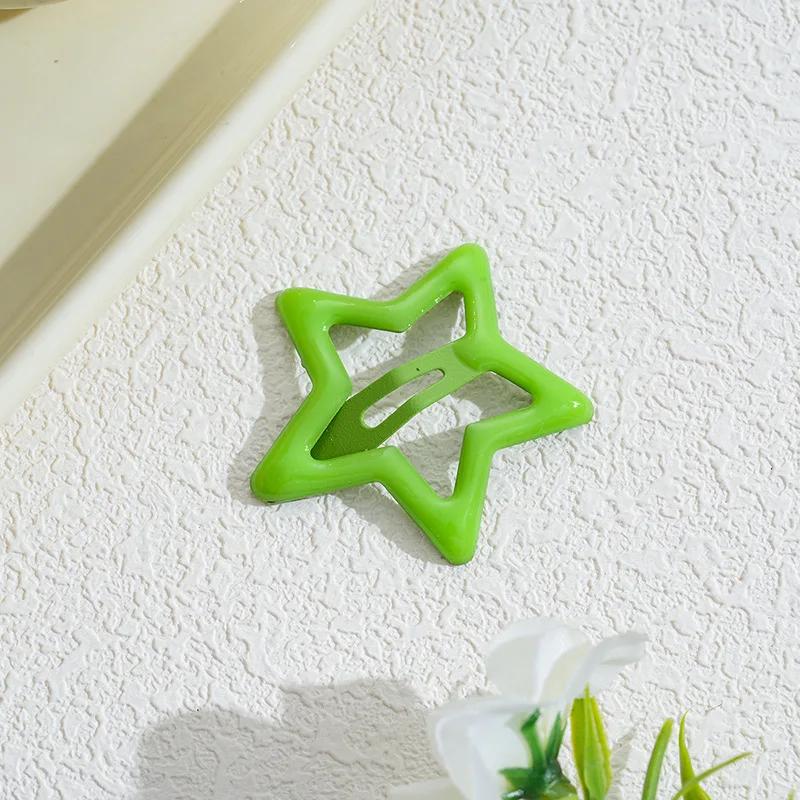 10 шт./набор Милые красочные заколки для волос в виде звезд для девочек, детей. Прекрасное украшение для волос, заколки, детские аксессуары для волос.