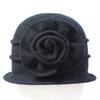 Autumn Winter Girl's Cap Flower Style Pure Wool Fedora Women's Hat Elegant