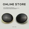 Simple Style Black Metal Button Suit Jacket Decorative Buttons Sweater Double-Sided Coat Button