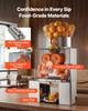 Commercial Orange Juicer Machine, 120W Electric Automatic Orange Squeezer, Lemon Citrus Pomegranates Extractor for 20 per Minute, Stainless Steel,