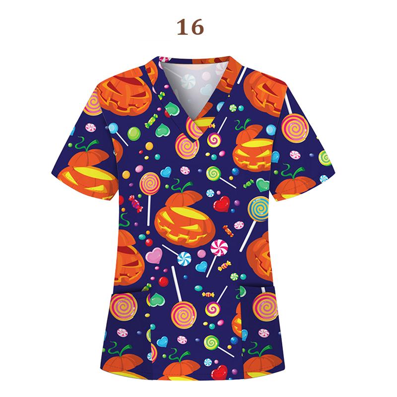 Футболка унисекс больших размеров с короткими рукавами и v-образным вырезом, униформа для медсестер на Хэллоуин, топы, операционная, отель