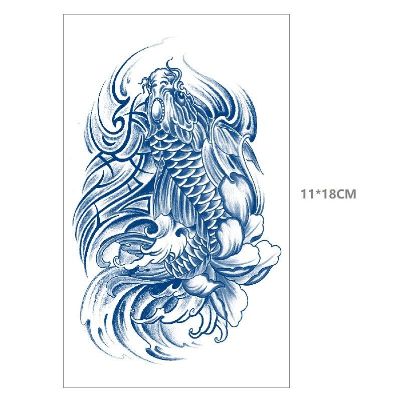 Herbal Juice Waterproof Butterfly Thorn Plain Flower Chest Semi Permanent Gradual Change Water Transfer Tattoo Sticker