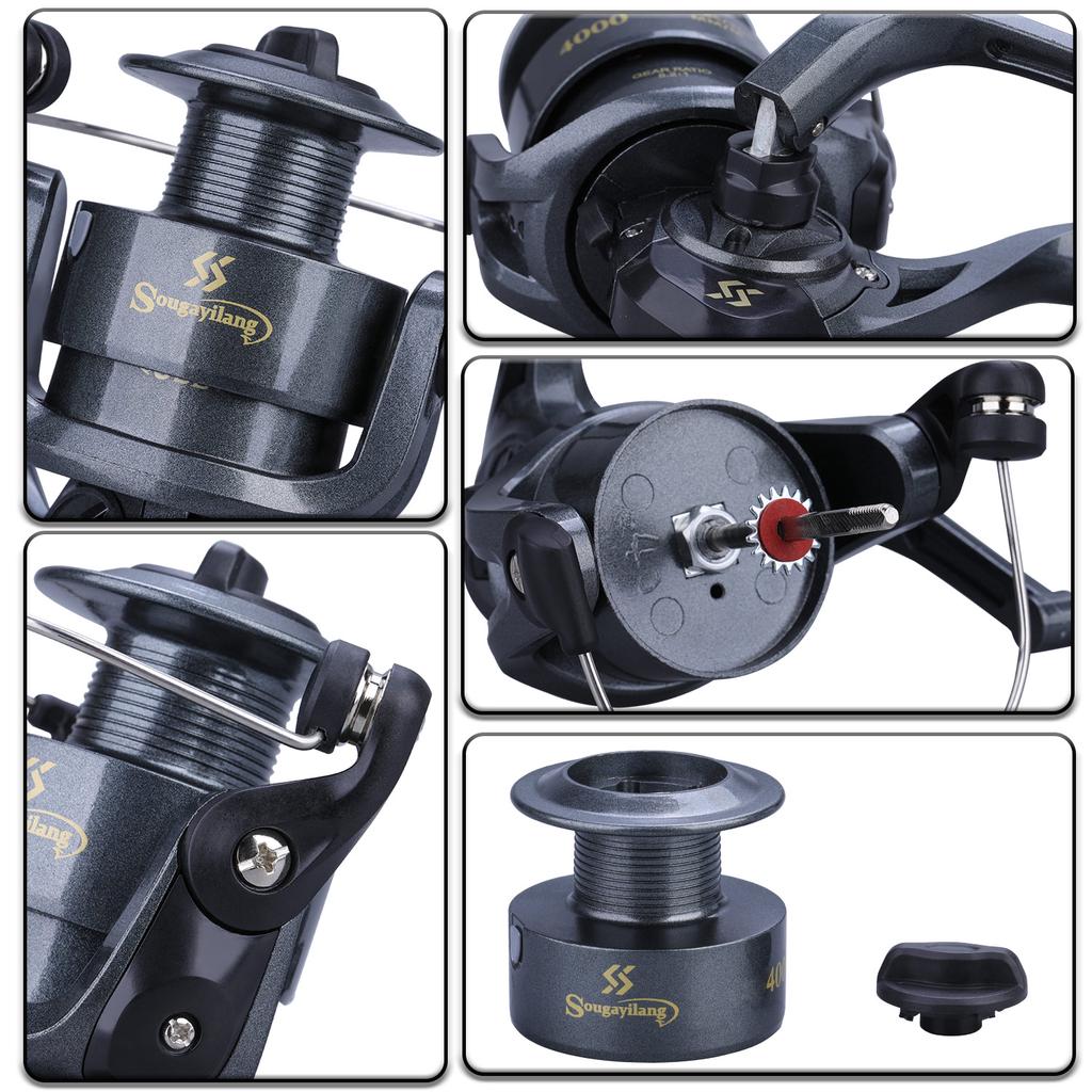 Fishing Reel 1000-4000 6BB Light Weight Ultra Spinning Left/right Fishing Wheel for Carp Fishing