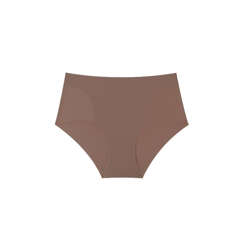 Женские Весенне-Летние Сексуальные Сетчатые Вставки Однотонные Без Швов Цельный Тип Средняя Талия Треугольные Трусы