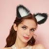Plush Cat Ear Headband Durable Metal Hairband Versatile Design Hair