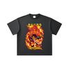 260 GSM Double Yarn 32 Count 100% Cotton Demon Slayer V107 Tanjiro Print Unisex Heavy Cotton T Shirt