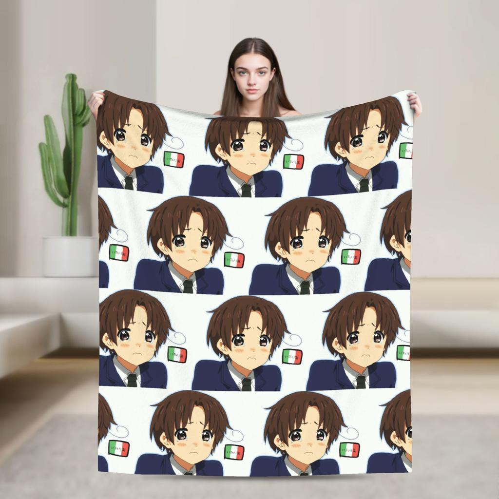 APH Italy Hetalia Anime Blanket Fleece Winter Multifunction Super Soft Throw Blanket for Home Travel Rug Piece