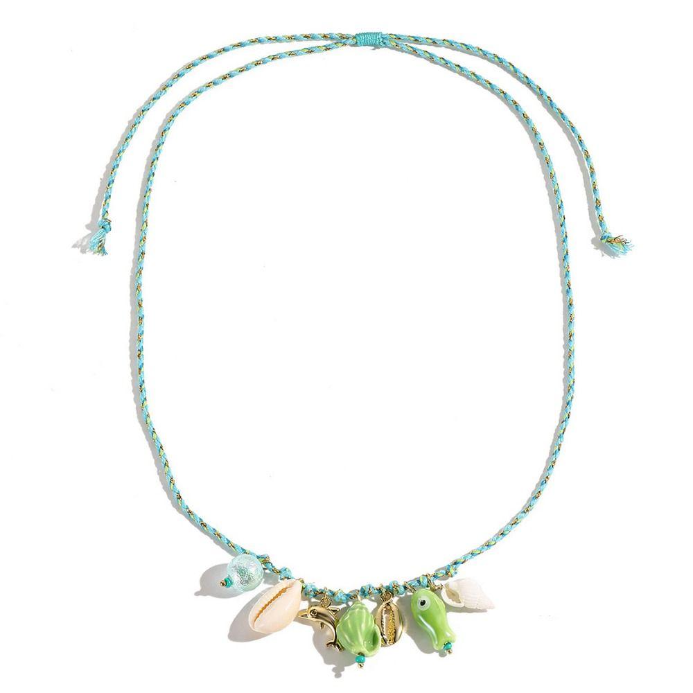 Ornaments Bohemian Shell Beads Necklace Adjustable Shell Starfish Beach Chain  Daily