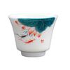 Hand-painted teacup suet jade tea cup master cup ceramic small teacup kung fu teacup white porcelain single  tea cup