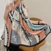 Fashion Belt Chain New Satin Sun Shawl Ladies Seaside Holiday Large Long Thin Silk Scarf
