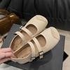 Mary Jane Women's Shoes Shallow Mouth Small Single Shoes 2024 New Korean Version Matte Leather Retro Soft Sole Niche Design Single Shoes Tide