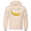 Толстовка унисекс с принтом Dolce & Banana, модные повседневные толстовки, осенние свободные пуловеры, топы с карманами, флисовая теплая спортивная одежда унисекс