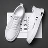 New Trendy Casual Men's Trendy Shoes White Shoes Leather Board Shoes Spring Breathable Little White Shoes Men