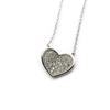 [L7238] - White 'Love' Silver Necklace