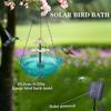 Hanging Bird Bath with Solar Energy for Outdoor Spaces 9.25inchx9.25inchx19.69inch