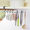 6 Hooks Kitchen Cabinet Wall Hanging Cup Holder Shelf Storage Rack Organizer