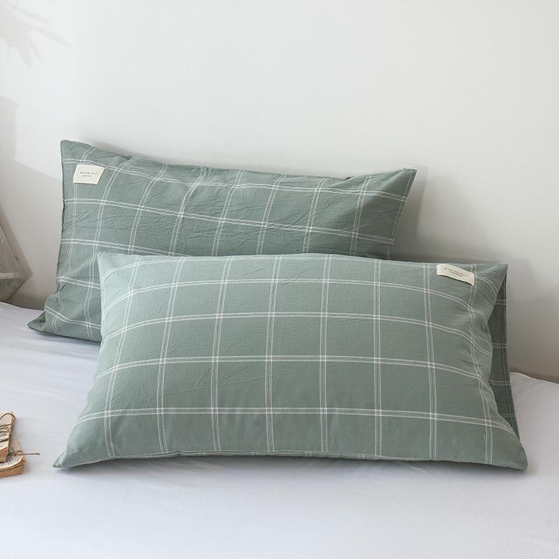 Ins style модная хлопковая однотонная трикотажная моющаяся наволочка 2 шт сдержанная простая дышащая приятная для кожи